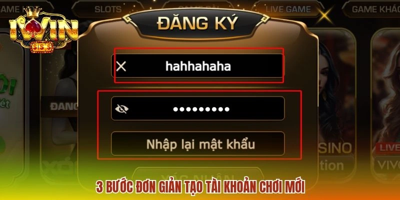 Đăng ký IWIN 2 3 bước đơn giản tạo tài khoản chơi mới
