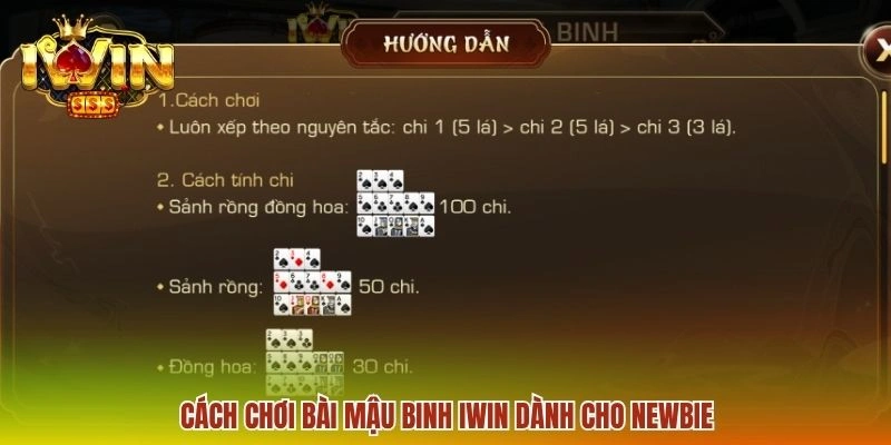 Cách chơi bài mậu binh IWIN dành cho newbie