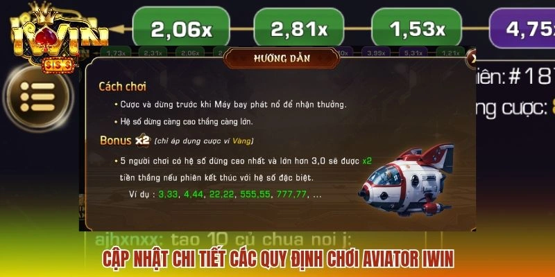 Cập nhật chi tiết các quy định chơi Aviator IWIN
