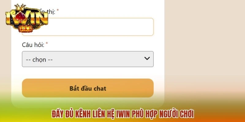 Liên hệ IWIN 1 Đầy đủ kênh liên hệ IWIN phù hợp người chơi