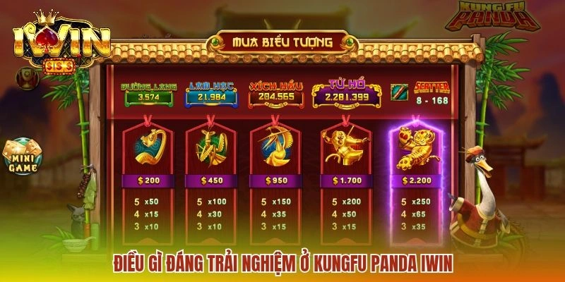 Điều gì đáng trải nghiệm ở Kungfu Panda IWIN