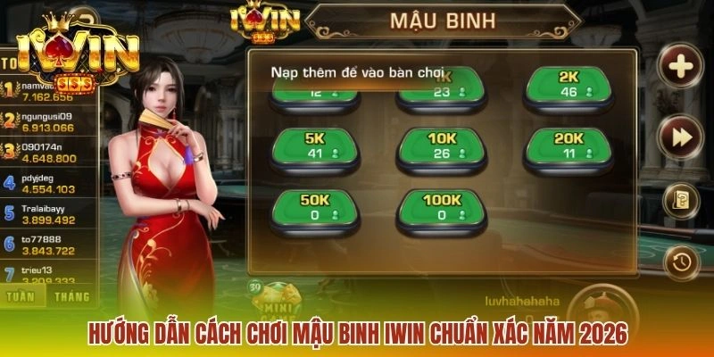 Mậu Binh IWIN - Game Bài Online Được Ưa Chuộng Nhất 2026