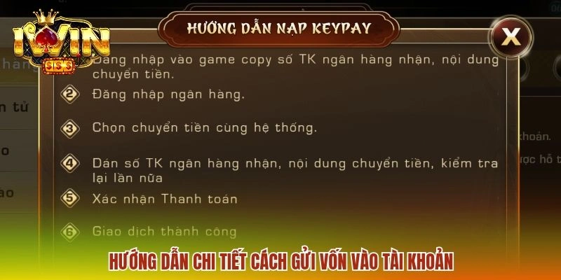 Hướng dẫn chi tiết cách gửi vốn vào tài khoản