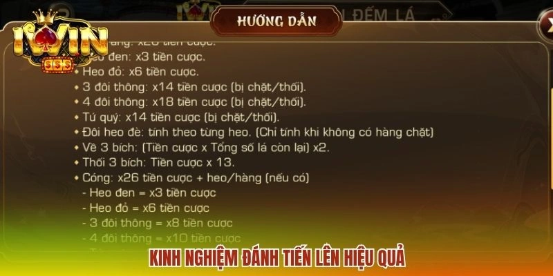 Tiến Lên IWIN - Tổng Hợp Luật Chơi Và Kinh Nghiệm Hữu Ích 3 Kinh nghiệm đánh tiến lên hiệu quả