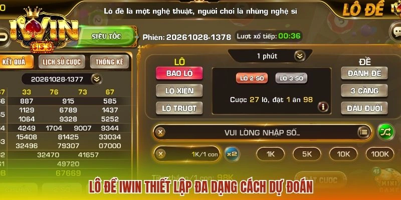 Lô đề IWIN thiết lập đa dạng cách dự đoán