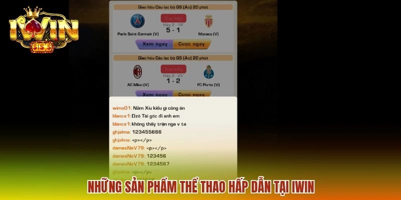 Những sản phẩm thể thao hấp dẫn tại IWIN