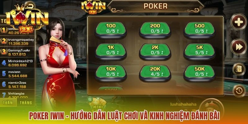 Poker IWIN - Cách Chơi Cơ Bản Và Mẹo Quan Sát Các Đối Thủ